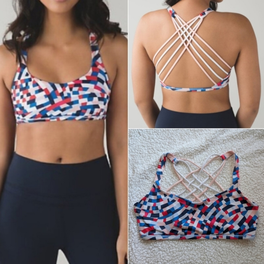 Lululemon Free To Be Wild Bra in Capoeria Multi Print - EUC, size 10